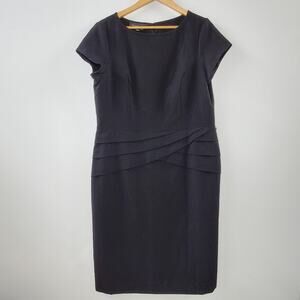 Black Label by Evans-Picone black cap sleeve shift dress Size 14 Great cond..
